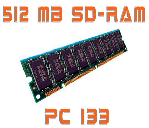 512MB SDRAM PC133 SD 512 MB RAM Arbeitsspeicher NEU 133